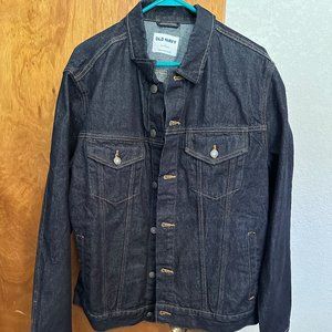 Unisex dark wash denim jean jacket - NEW with tags size L